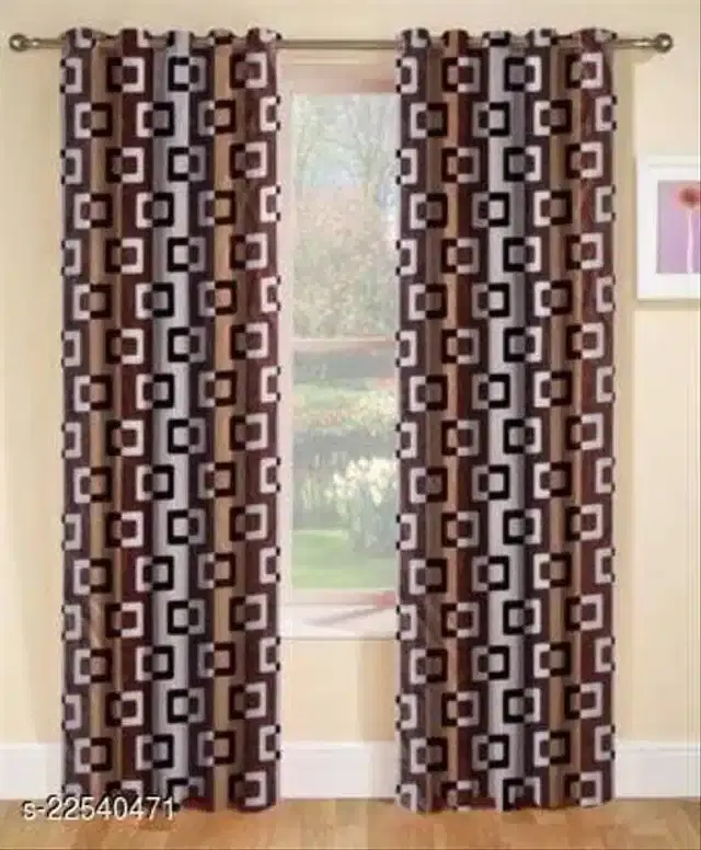 Curtains for Door, Multicolor, 9x4 feet, Pack of 2