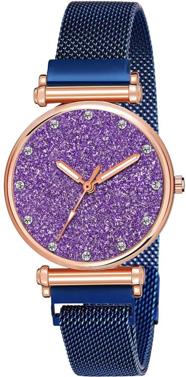 Metal Strap Analog Watch for Women & Girls (Multicolor)