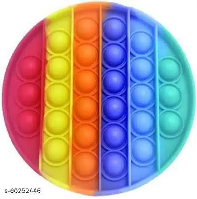 Silicone Pop It Fidget Stress Relief Toy, Multicolor