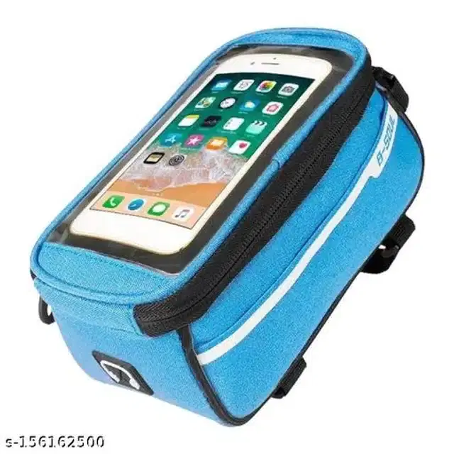 PVC Waterproof Bicycle Phone Holder cum Bag, Blue