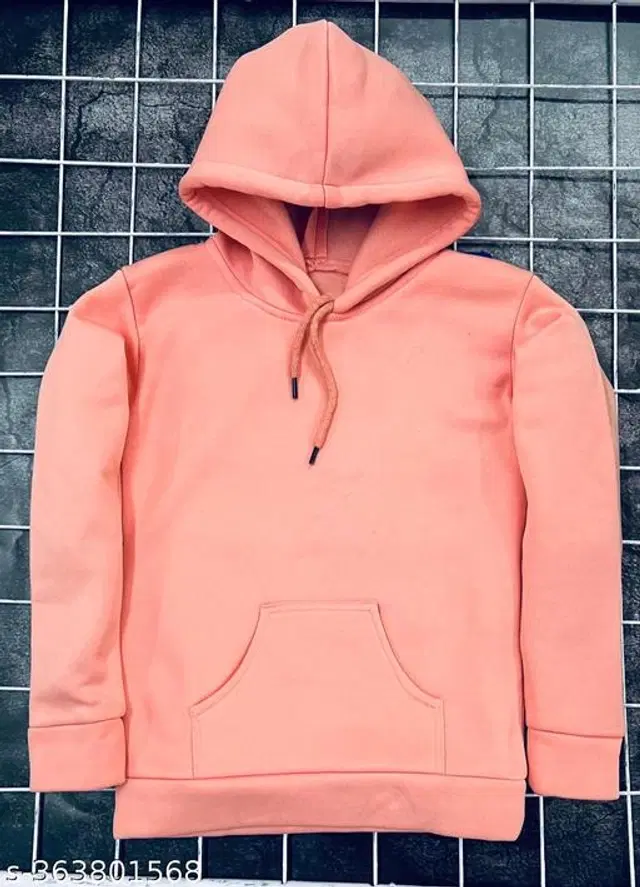 Woolen Hoodie for Women (Pink, M)