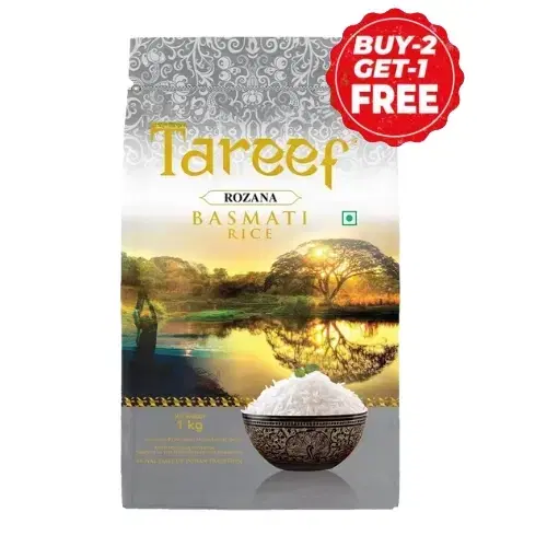 Tareef Rozanna Full Grain Rice 3X1 kg (Buy 2 Get 1 Free)