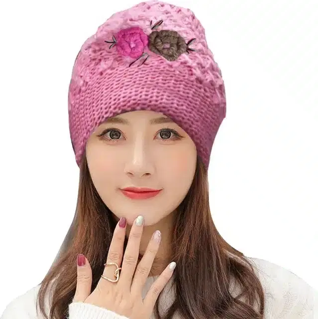 Beanie Cap for Women (Pink)