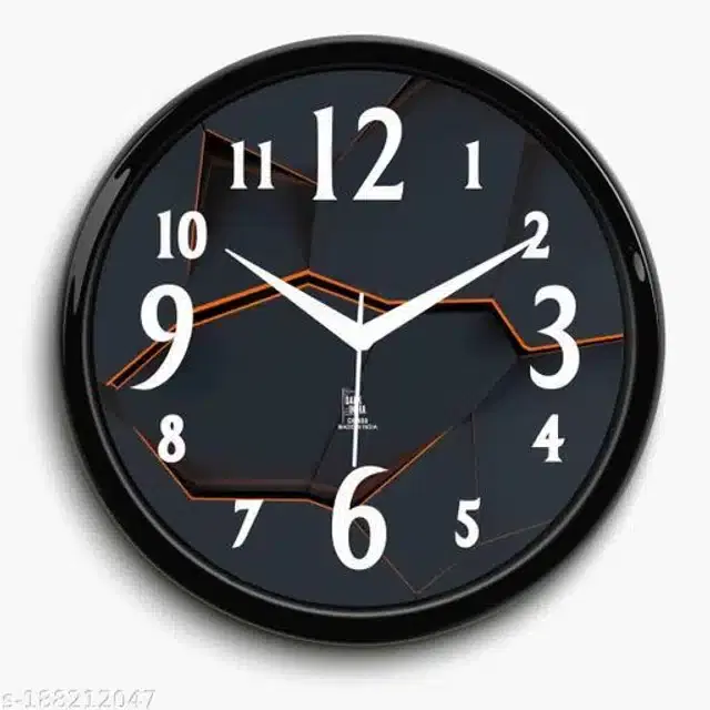 Designer Analog Wall Clock, Black