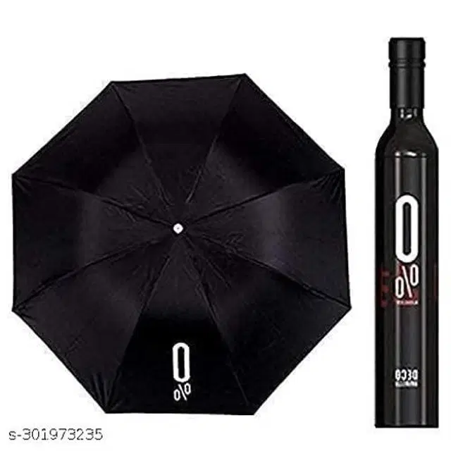 Double Layer Umbrella with Bottle Cover, Black