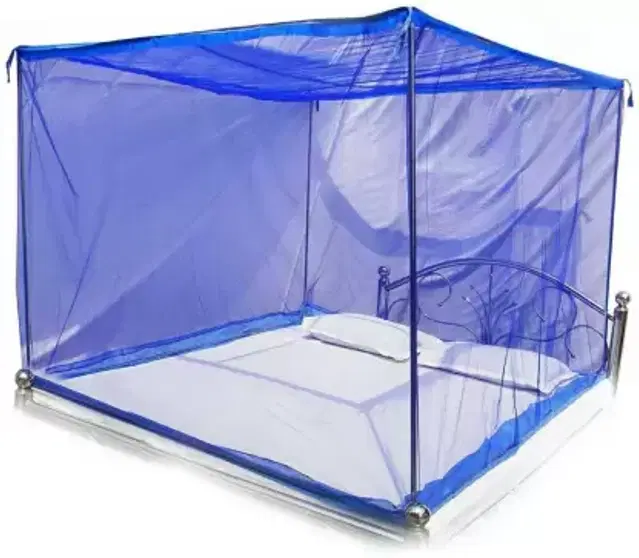 Nylon Mosquito Net for Home, Blue, 4x6 Feet