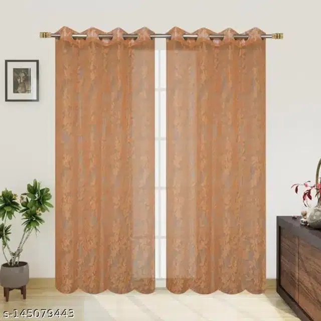Curtains for Door, Tan, 5 Feet, Pack of 2
