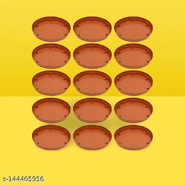 Plastic Bottom Tray, Brown, 6 inch, Pack of 12