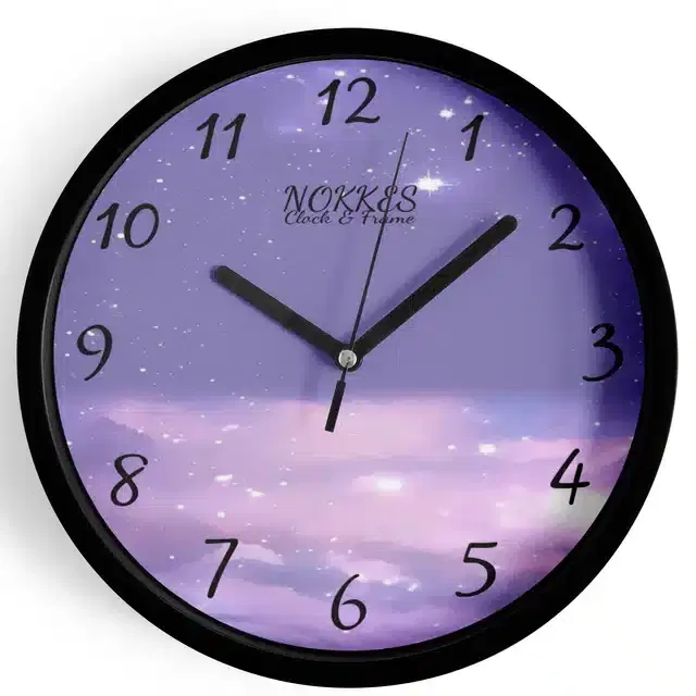 Plastic Printed Wall Clock, Multicolor, 7 Inches