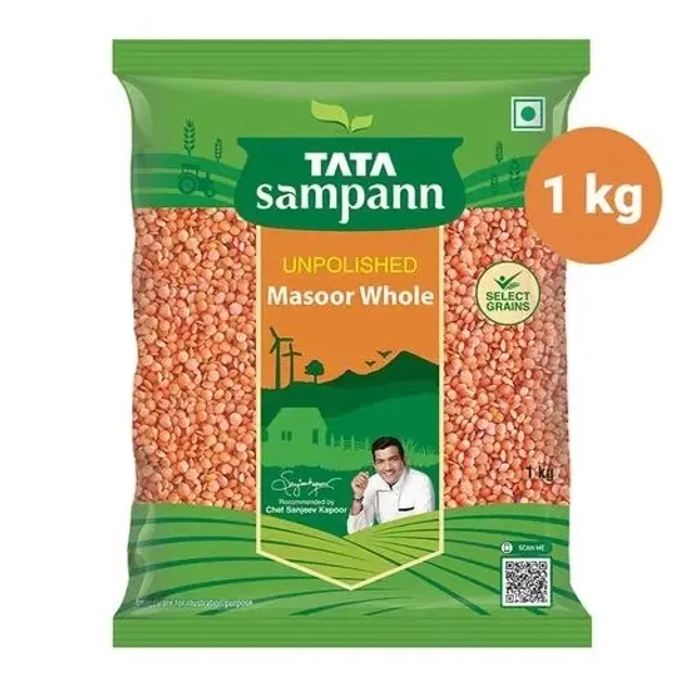 Tata Sampann Masoor Malka (Whole) 1 Kg