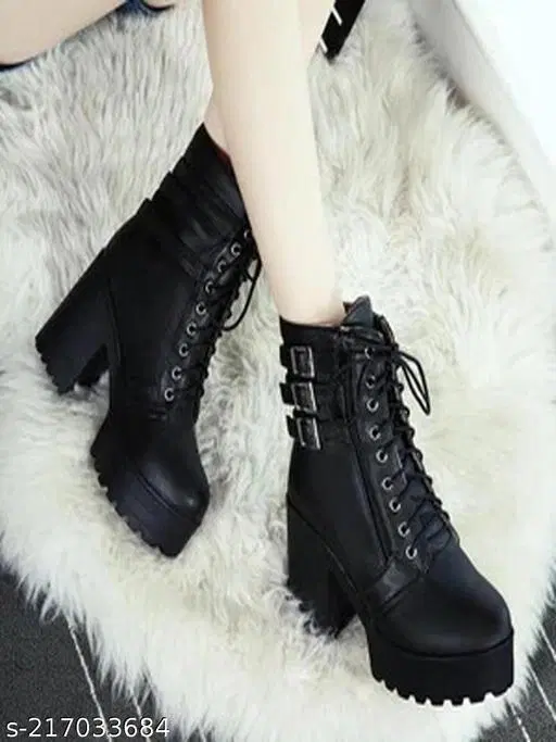 Shoetopia Girls Boots Black Size 11-12 Years