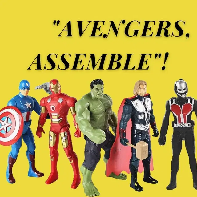 Avengers Super Heroes Action Figure Toy 5 pc Set for Kids.(Multicolor)