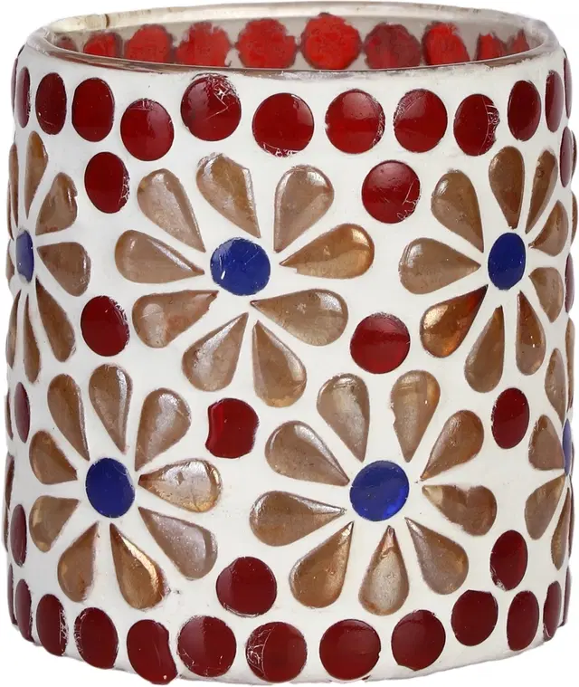 Glass Decorative Tea Light Holders, Multicolor