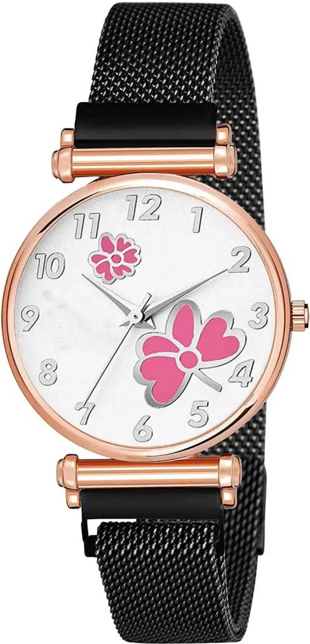 Metal Strap Analog Watch for Women & Girls (Multicolor)