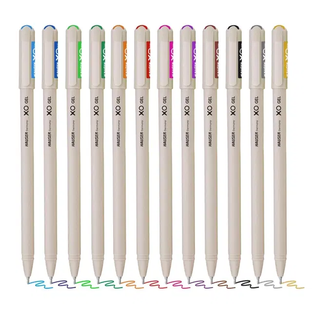 FLAIR Hauser XO Gel Pen, Multicolor, Pack of 12
