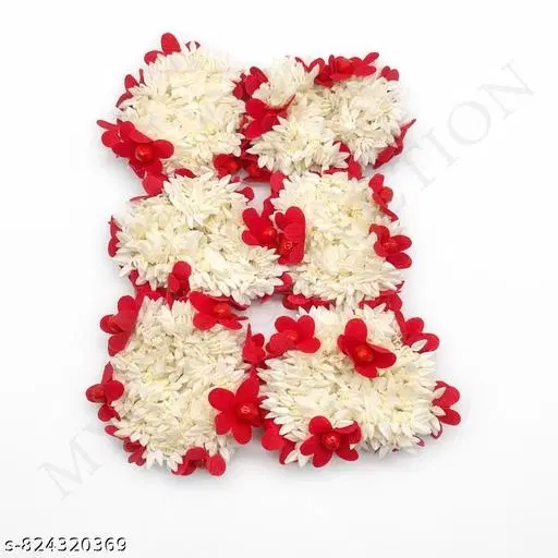 Designer Hair Clips for Women (White, Pack of 6)