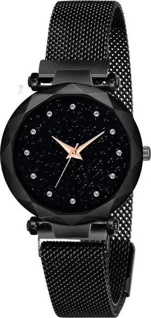 Casual Metal Analog Watch For Women (Black) (MP-7)