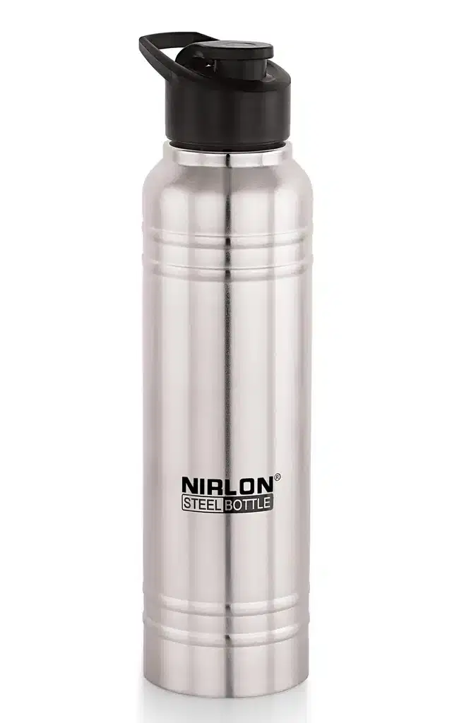 Stainless Steel Insulated Single Wall Water Bottle, Silver, 1000 ml