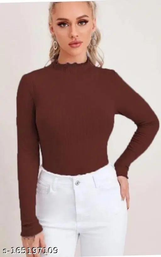 Stylish Cotton Kurti Set for Women (Brown, S)