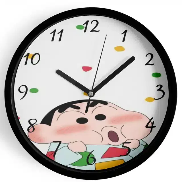 Shinchan Analog Wall Clock, Multicolor, 7 Inches