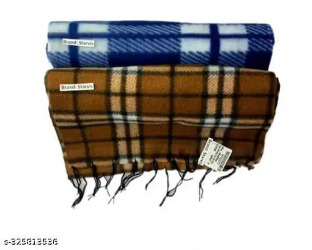 Cotton Mufflers for Unisex, Set of 2 (Multicolour)