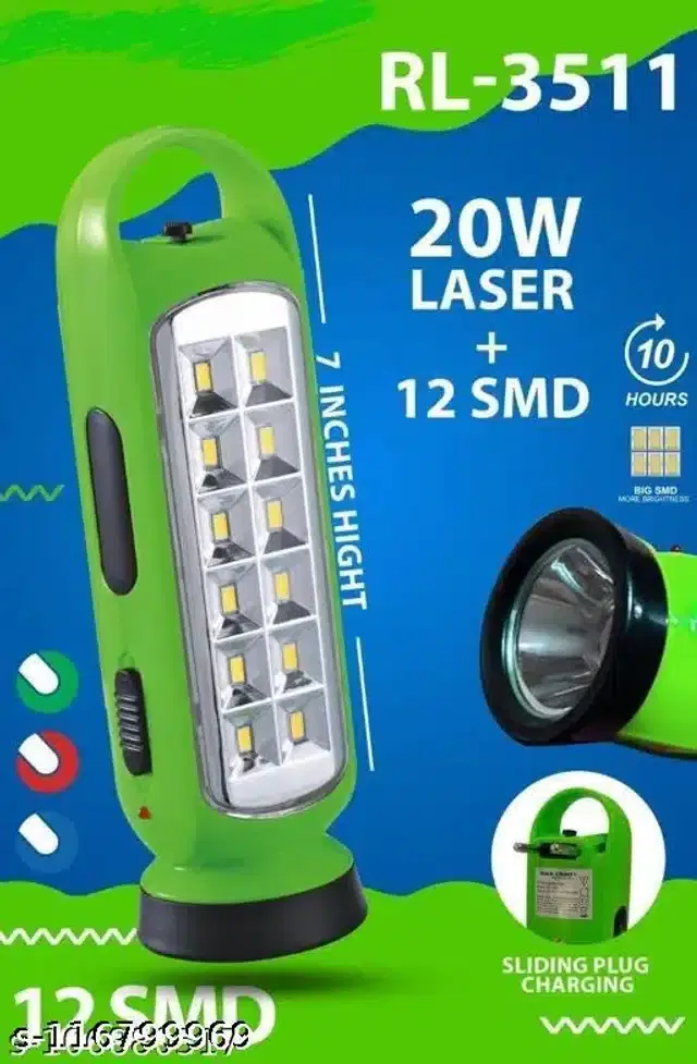 Rechargeable LED Emergency Light, White, 20 W