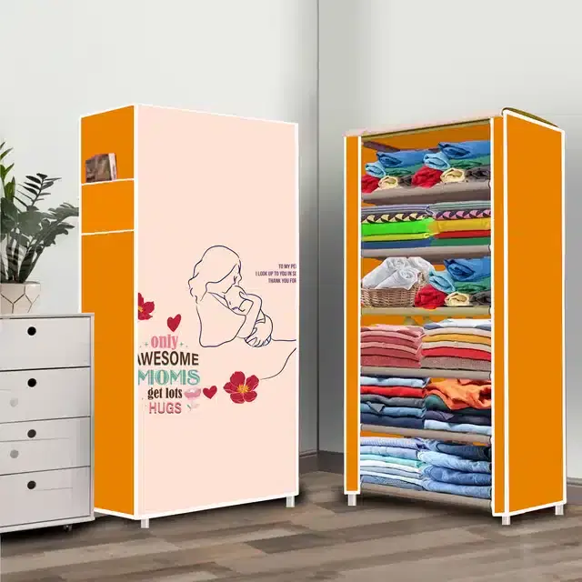 Portable Lightweight Cloth Storage Bag, Orange