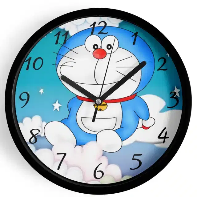 Doraemon Analog Wall Clock, Multicolor, 7 Inches