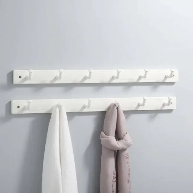 Padmakashi Door/Wall Hook Rail Hanger Set Of 2, Ivory Color Hook Rail 2, Pack Of 2