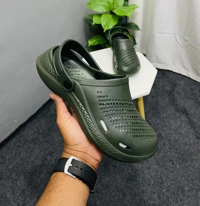 Clogs for Men (Olive, 6)