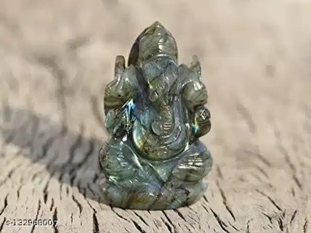 Stone Ganesh Ji Idol, Green