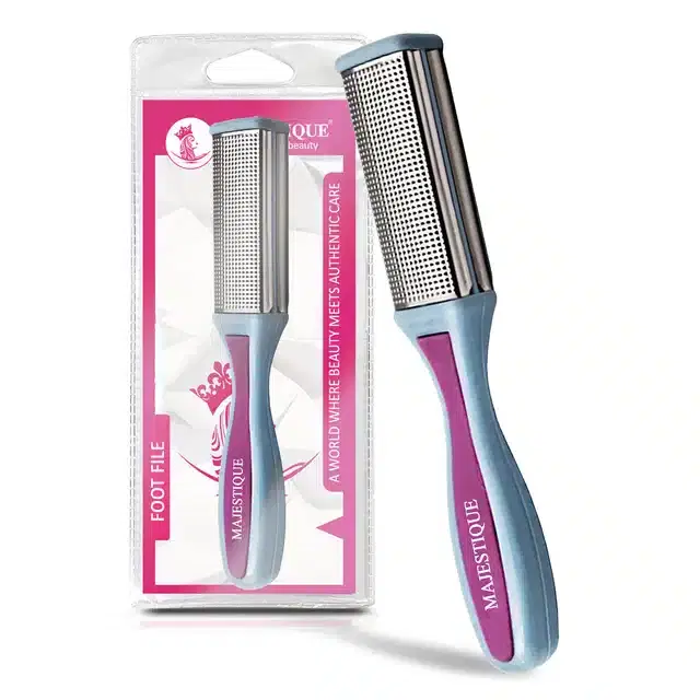 Majestique Steel Foot File Double-Sided Filer Dead Skin Removal Scraper and Callus Remover, B-60