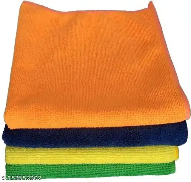 Microfiber Bath Towel, Multicolor, 40x40 cm, Pack of 4