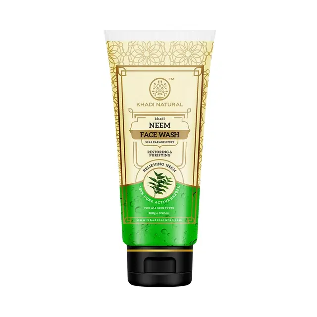 Khadi Natural Neem Face Wash (SLS & Paraben Free) 100 g