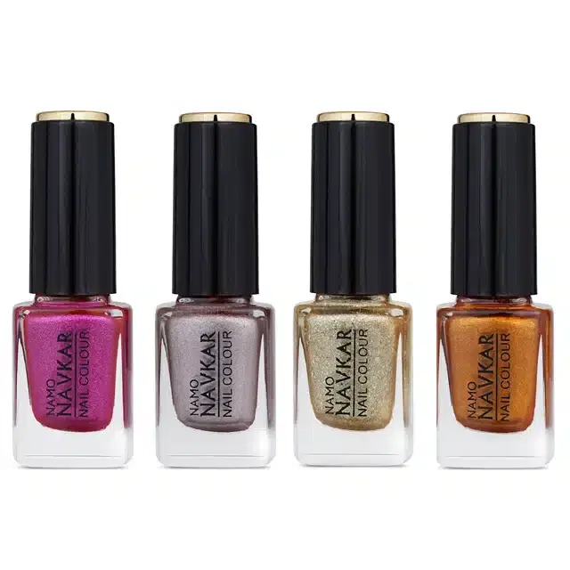 Super Rich Nail Polish for Women, Multicolor, Pack of 4