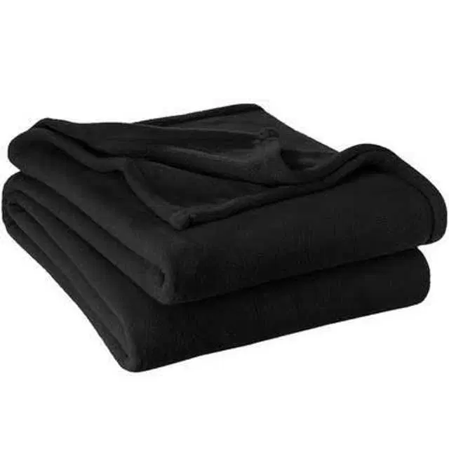 Cotton Double Bed Bed Blankets Size, Black, 90X90 Inch, Pack Of 2, Mo-045