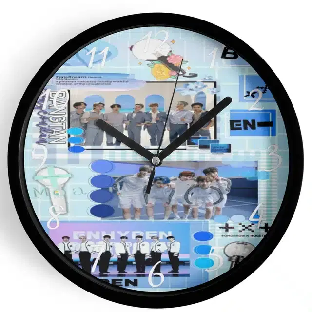 HD Printed Plastic Wall Clock, Multicolor, 10x10 Inches