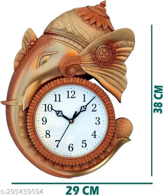 Plastic Analog Wall Clock, Copper & White