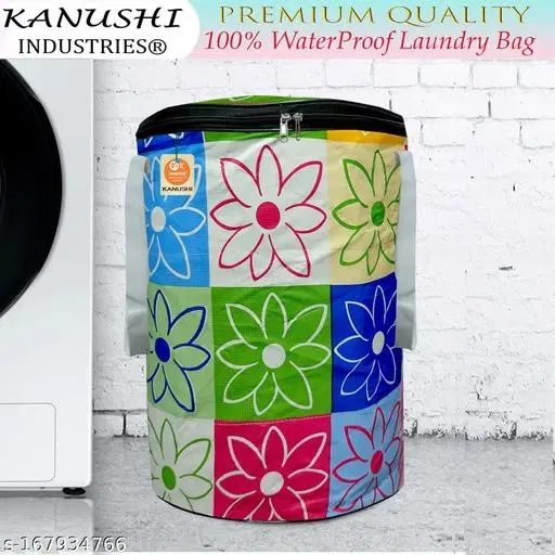 KANUSHI Industries® 100 % Waterproof & dustproof Designer Laundry Bag (Colour-Multi)(LB-NW-NEW-06)…