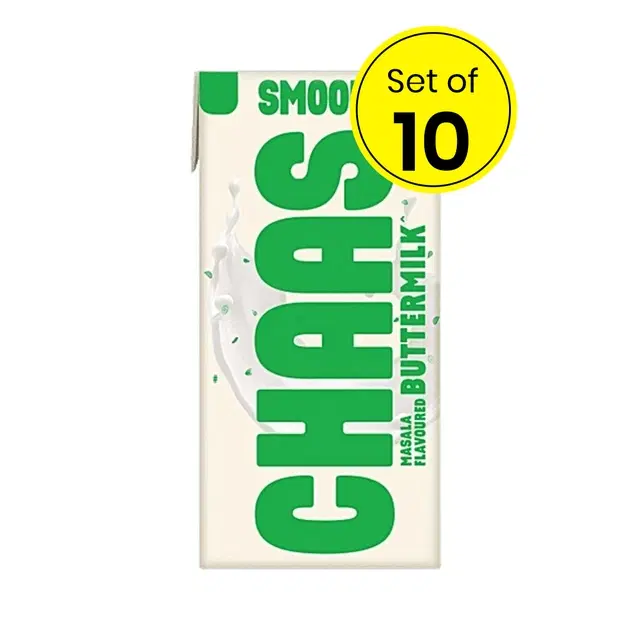 Smoodh Masala Flavoured Buttermilk/Chaas 10X125 ml (Set of 10) (Tetra)