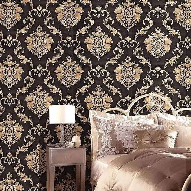 PVC Venyl Wall Sticker Wallpaper, Brown (40x500 cm)