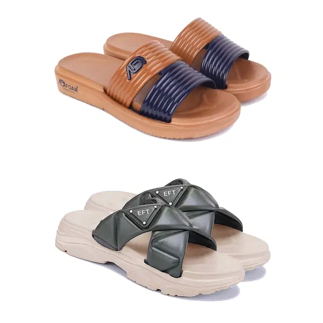Combo of Sliders for Women, Set of 2 (Multicolor, 6)