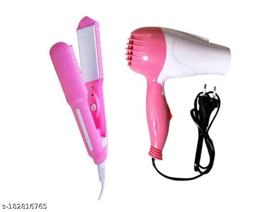 Mini Straightener & Hair Dryer Combo  Pack