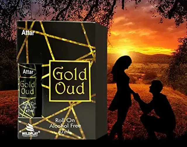 Wildplay Gold Oud Roll On Attar, 7 ml