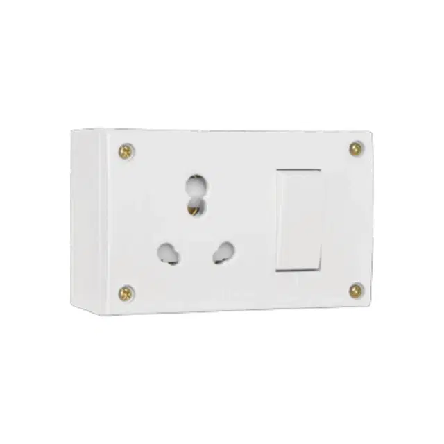 Anchor By Panasonic Penta 6a/16a, Ss Combined With 4 Fixing Holes, Extension Socket Box For Heavy Appliance (39998)