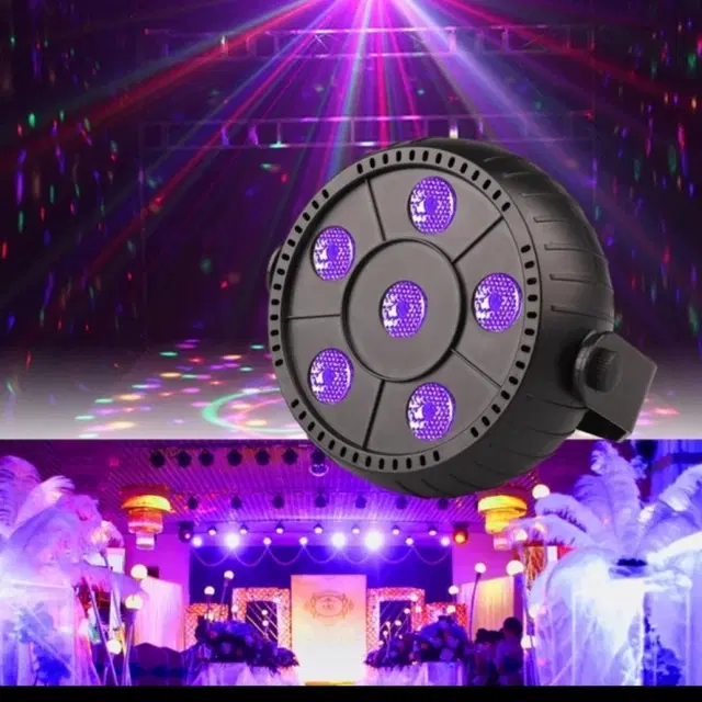 6 LED RGB Multi Color Images Reflection Multi Color Mixing Light for Disco/Party/DJ Club/Diwali/Birthday, Pack of 1