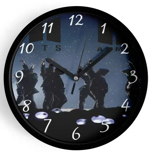 HD Printed Plastic Wall Clock, Multicolor, 10x10 Inches