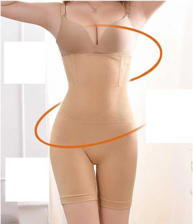 Women’s Cotton Lycra Tummy Control 4-in-1 Blended High Waist Tummy & Thigh Shapewear (S464)