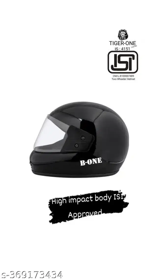 Full Face Helmet for Men & Women, Black
