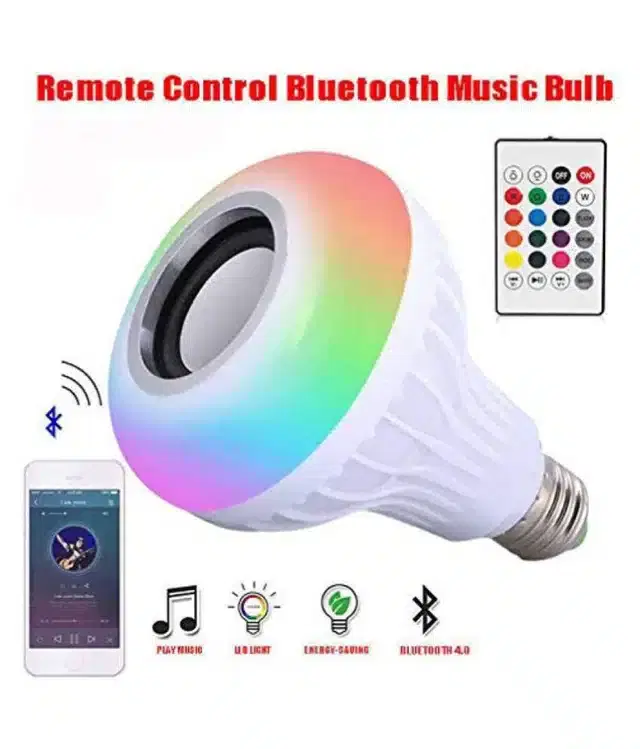 Bluetooth Music Led Bulb, White, SK-63
